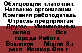 Облицовщик-плиточник › Название организации ­ Компания-работодатель › Отрасль предприятия ­ Другое › Минимальный оклад ­ 25 000 - Все города Работа » Вакансии   . Марий Эл респ.,Йошкар-Ола г.